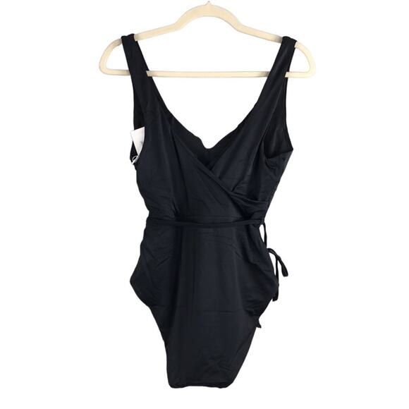 ANDIE The Belmar One Pcs Swimsuit Sz M  V Neck Waist Tie Eco Feminine Retro NWT - Picture 6 of 11